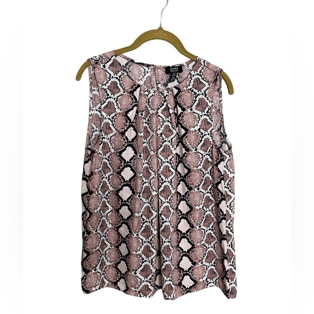 Jones New York Snake Python Reptile Print Blouse Tank Medium